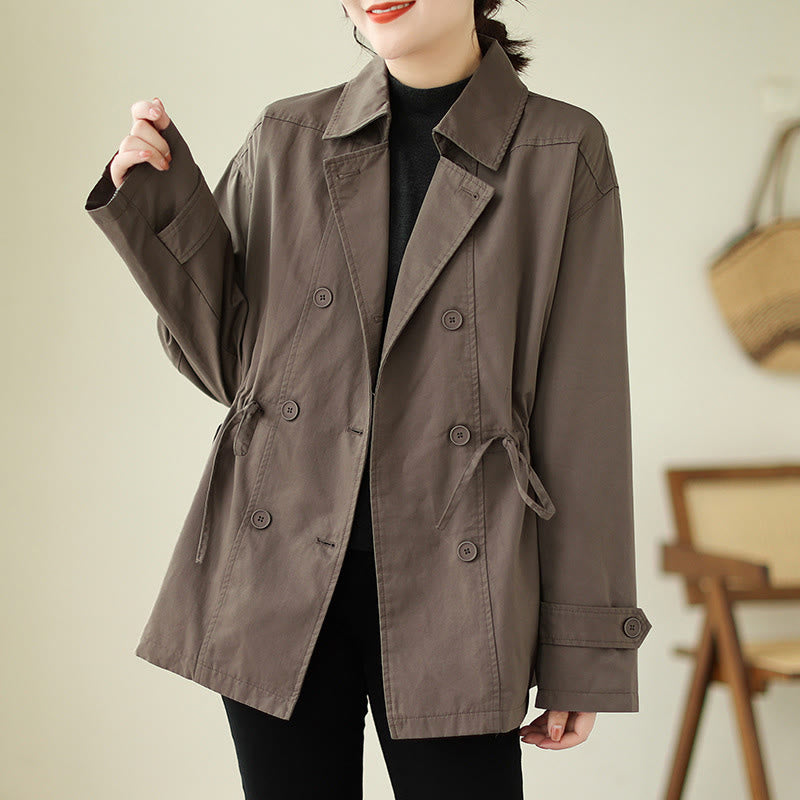 Buddha Stones Women's Long Sleeve Button Cotton Jacket - image 1