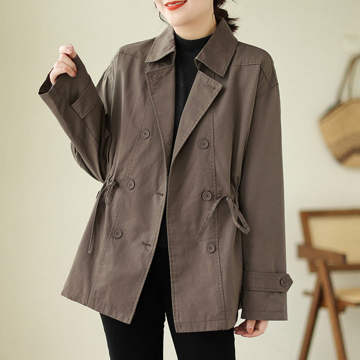 Buddha Stones Women's Long Sleeve Button Cotton Jacket - image 1