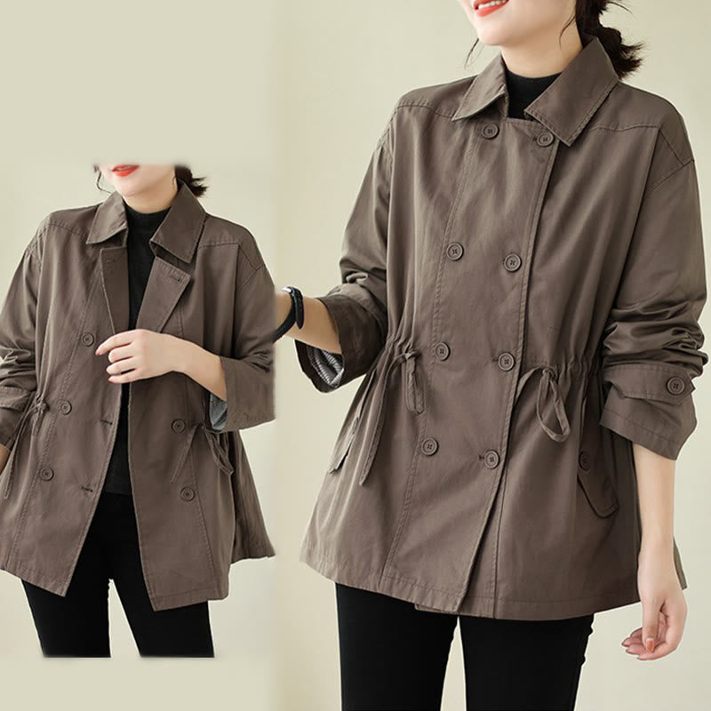 Buddha Stones Women's Long Sleeve Button Cotton Jacket - image 3