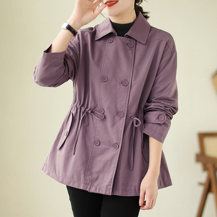 Buddha Stones Women's Long Sleeve Button Cotton Jacket - image 9