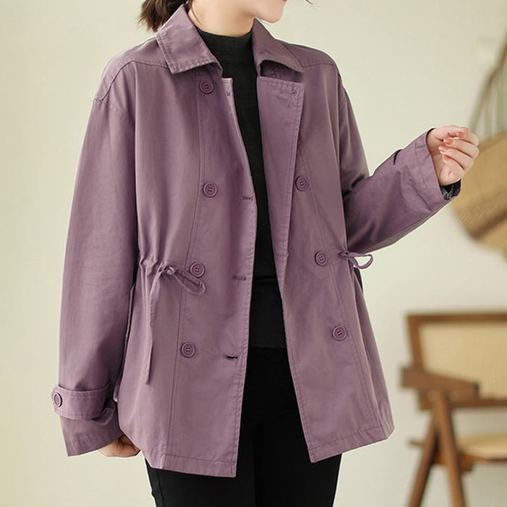 Buddha Stones Women's Long Sleeve Button Cotton Jacket - image 6