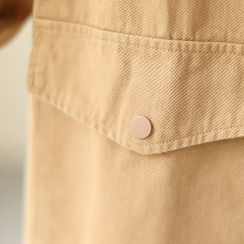 Buddha Stones Women's Long Sleeve Button Cotton Jacket With Pockets - image 12