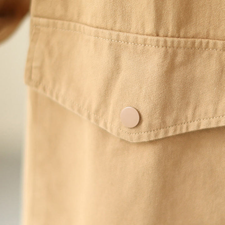 Buddha Stones Women's Long Sleeve Button Cotton Jacket With Pockets - image 12