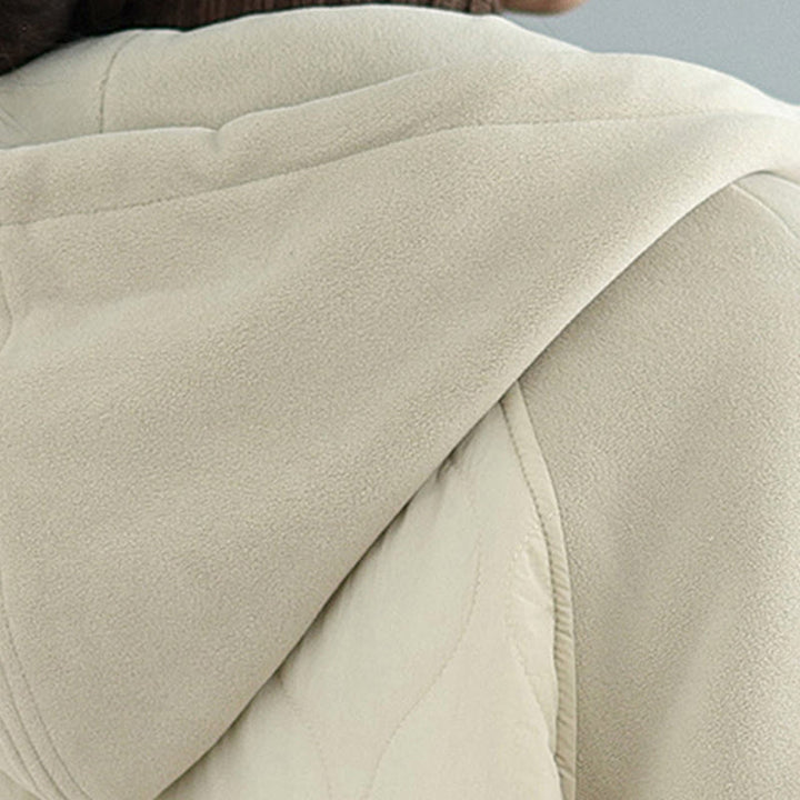 Buddha Stones Women's Long Sleevethickened Warm Hood Cotton Jacket With Pockets - image 6