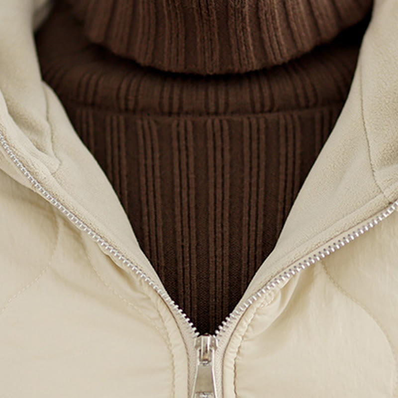 Buddha Stones Women's Long Sleevethickened Warm Hood Cotton Jacket With Pockets - image 5