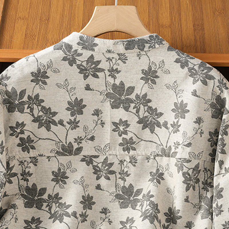 Buddha Stones Casual Printed Pattern Women's Long Sleeve Polyester Shirt - image 3