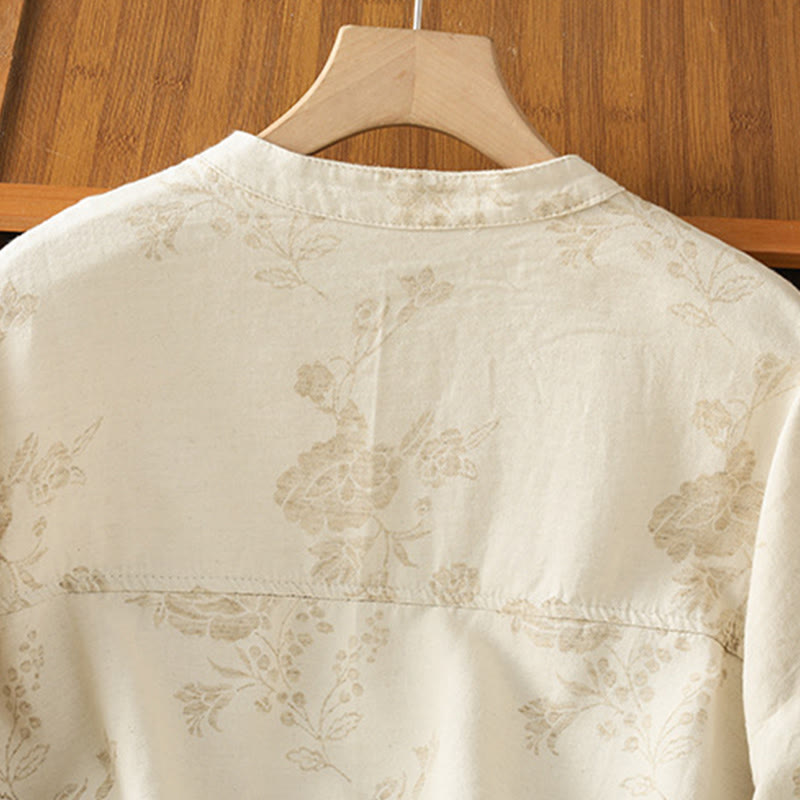 Buddha Stones Casual Printed Pattern Women's Long Sleeve Polyester Shirt - image 13
