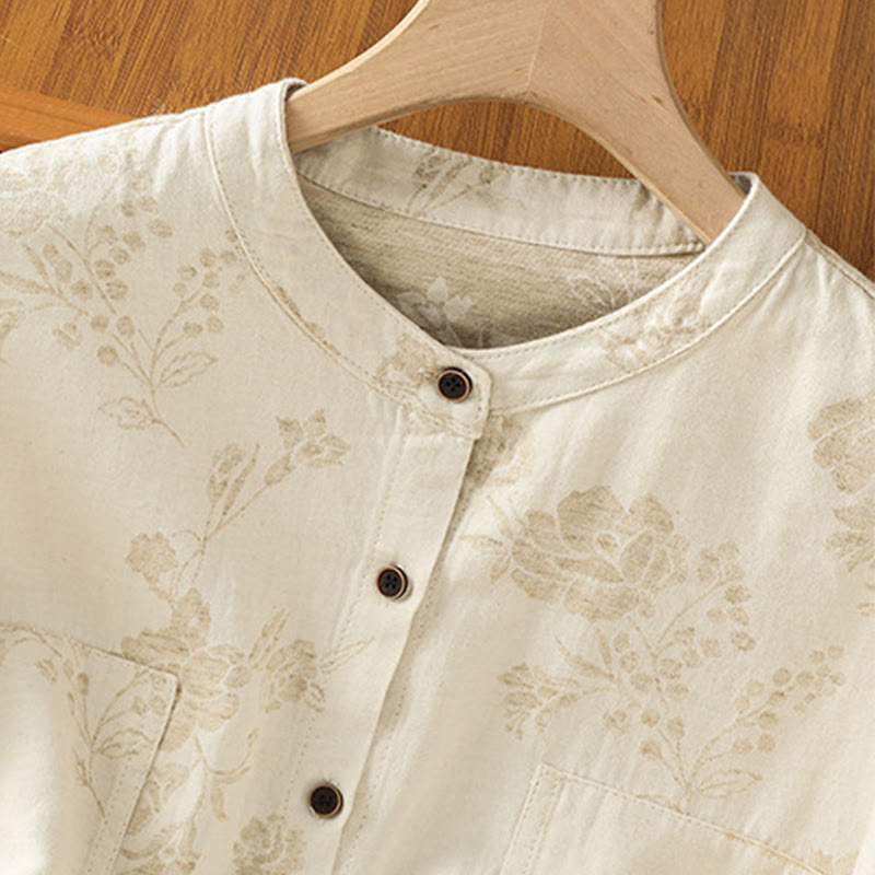 Buddha Stones Casual Printed Pattern Women's Long Sleeve Polyester Shirt - image 18