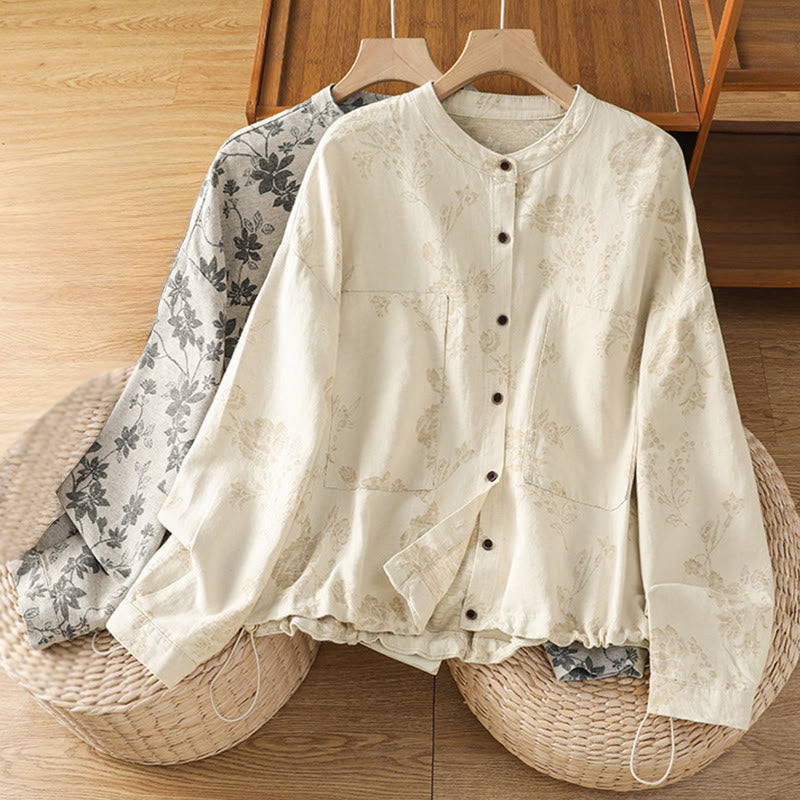 Buddha Stones Casual Printed Pattern Women's Long Sleeve Polyester Shirt - image 21