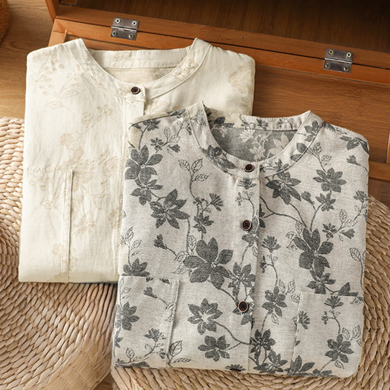 Buddha Stones Casual Printed Pattern Women's Long Sleeve Polyester Shirt - image 22