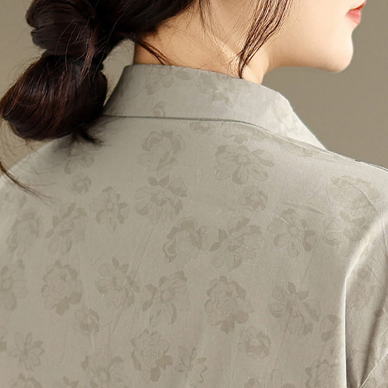 Buddha Stones Casual Embroidered Florals Women's Long Sleeve Polyester Shirt - image 5