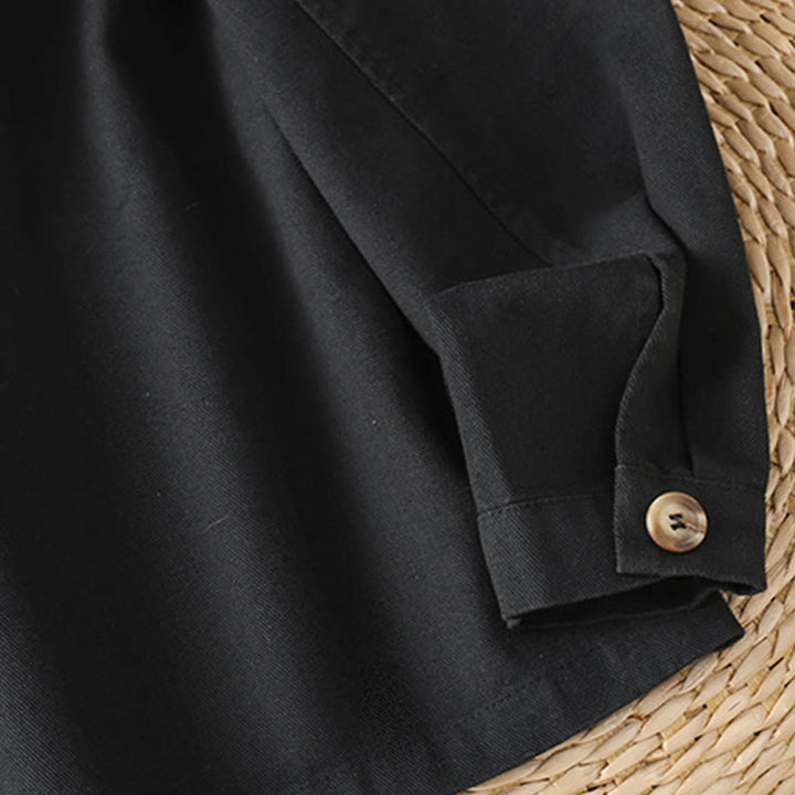 Buddha Stones Casual Women's Long Sleeve Stand Collar Cotton Polyester Shirt With Pockets - image 17