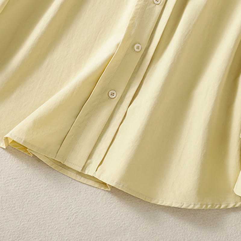 Buddha Stones Casual Women's Long Sleeve Lace Lapel Cotton Shirt - image 16