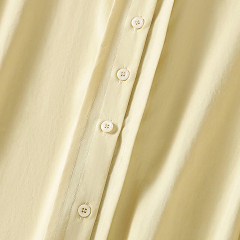 Buddha Stones Casual Women's Long Sleeve Lace Lapel Cotton Shirt - image 17