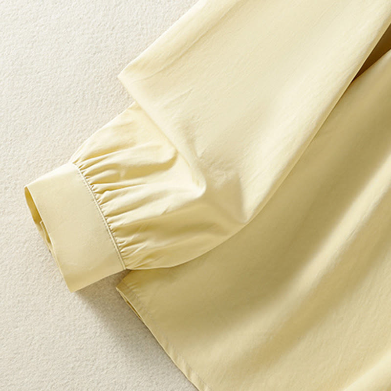 Buddha Stones Casual Women's Long Sleeve Lace Lapel Cotton Shirt - image 18