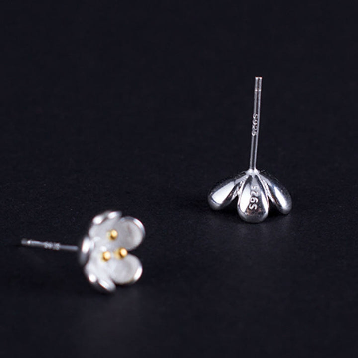 Buddha Stones 925 Sterling Silver Golden Stamens Balance Earrings  - image 7