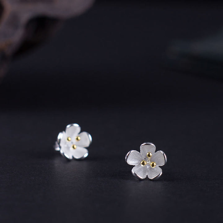 Buddha Stones 925 Sterling Silver Golden Stamens Balance Earrings  - image 2
