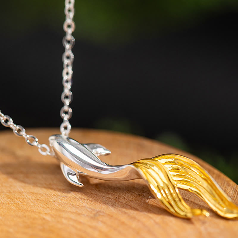 Buddha Stones 925 Sterling Silver Golden Koi Fish Luck Necklace Pendant - image 7