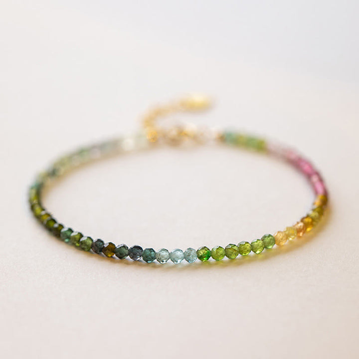 Buddha Stones 2.5mm Natural Tourmaline Ultra-thin Beads Positive Bracelet - 2.5mm Tourmaline(Wrist Circumference:14-16cm) - image 6