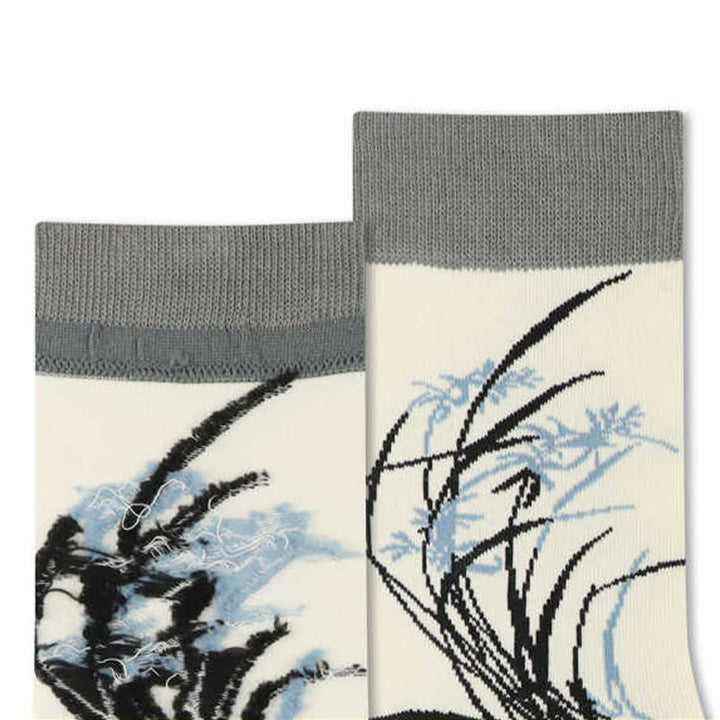 Buddha Stones Casual Sailboat Ancient Town Lotus Orchid Countryside Micro Crew Women's Socks - image 5