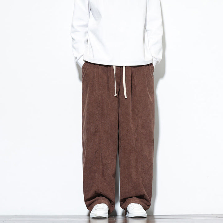 Buddha Stones Plain Drawstring Pure Corduroy Men's Harem Pants With Pockets - Sienna - US/UK/AU46，EU56 (5XL) - image 31