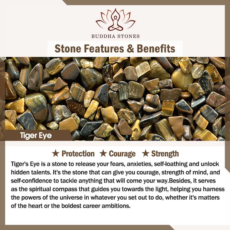 Buddha Stones Tiger Eye Black Tourmaline Pyrite Protection Card Rope Bracelet - image 7