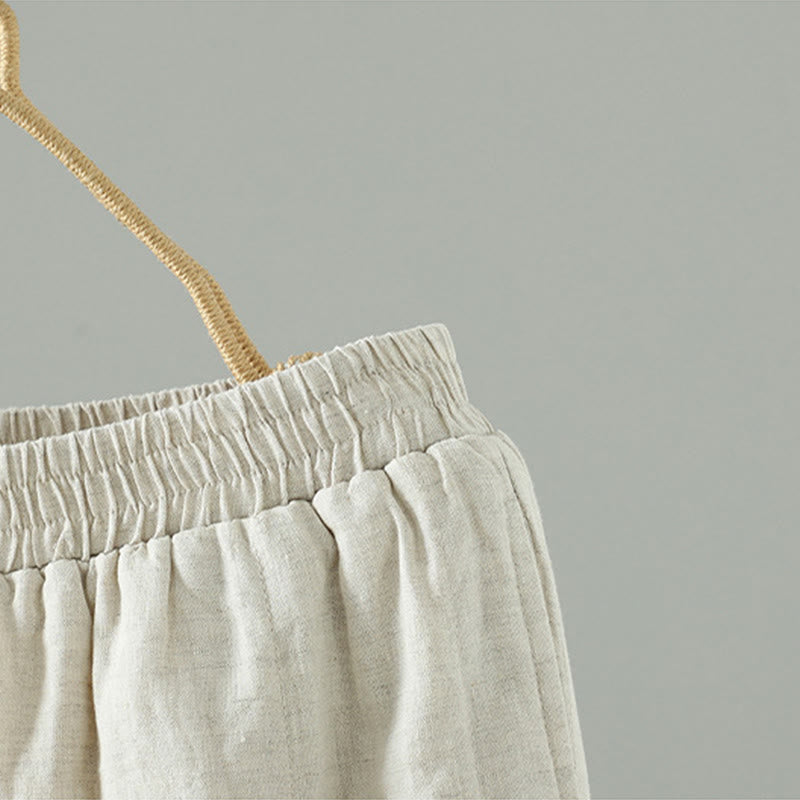 Buddha Stones Embroidered Frog Button Padded Women's Wide Leg Pants With Pockets - image 9