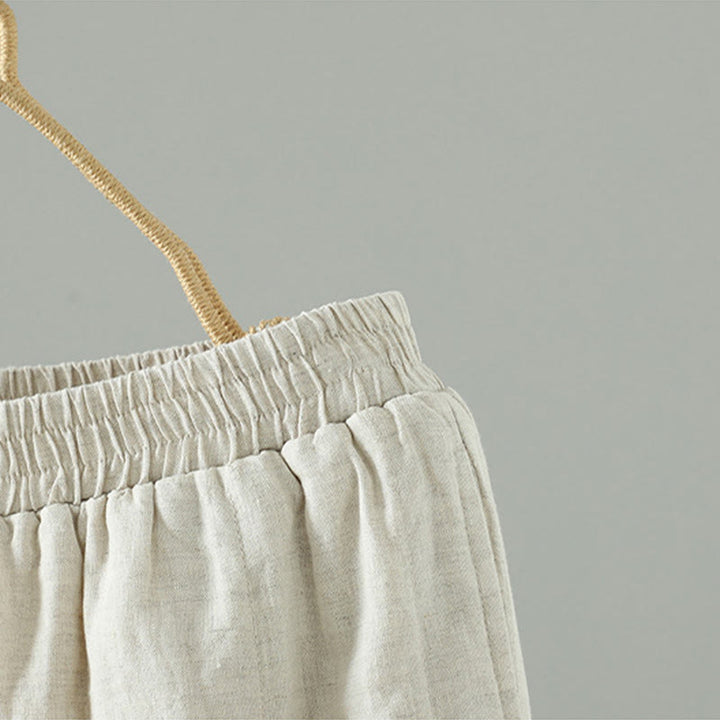 Buddha Stones Embroidered Frog Button Padded Women's Wide Leg Pants With Pockets - image 9