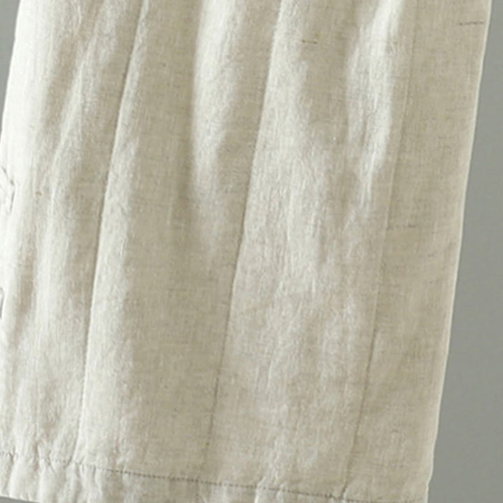 Buddha Stones Embroidered Frog Button Padded Women's Wide Leg Pants With Pockets - image 8