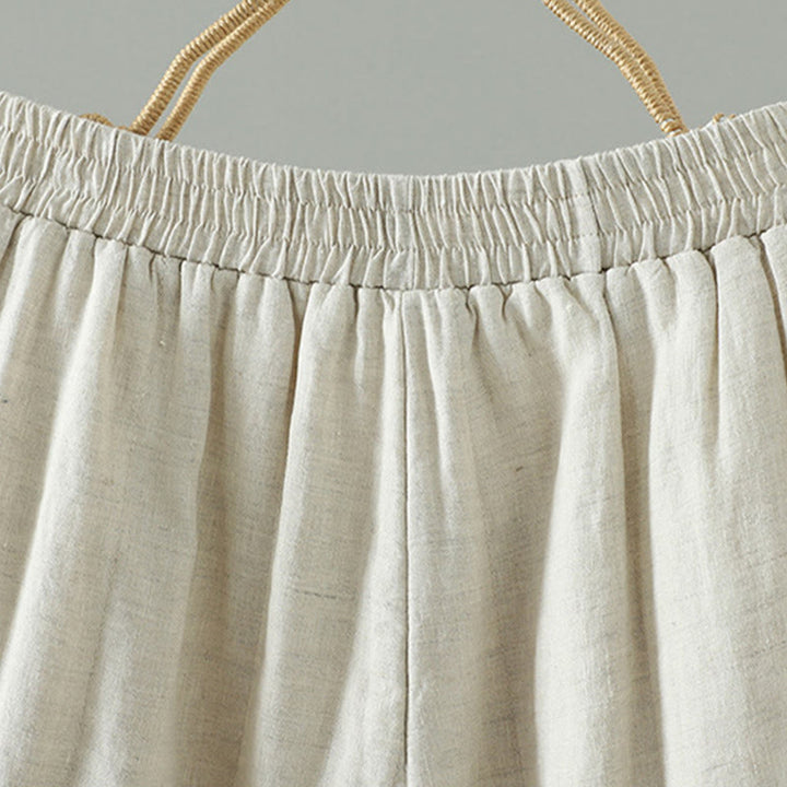 Buddha Stones Embroidered Frog Button Padded Women's Wide Leg Pants With Pockets - image 16