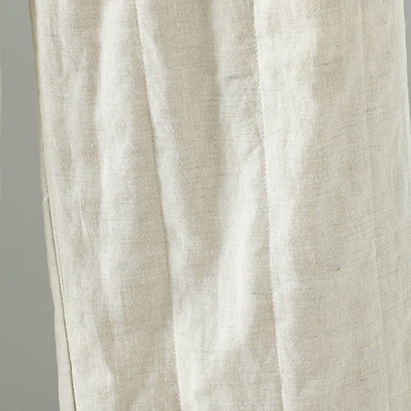 Buddha Stones Embroidered Frog Button Padded Women's Wide Leg Pants With Pockets - image 12