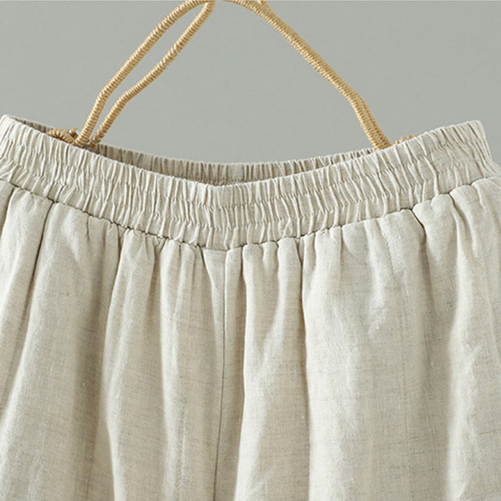 Buddha Stones Embroidered Frog Button Padded Women's Wide Leg Pants With Pockets - image 11