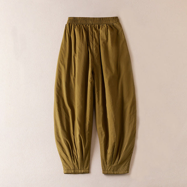 Buddha Stones Plain Women's Harem Thick Pants With Pockets - image 2