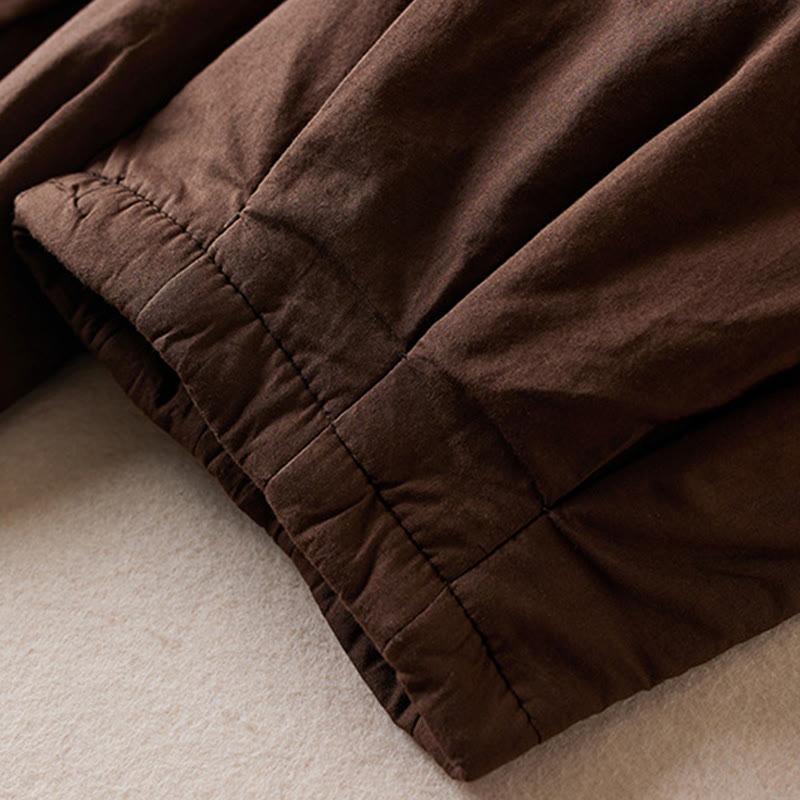 Buddha Stones Plain Women's Harem Thick Pants With Pockets - image 14