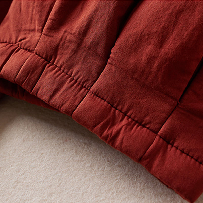 Buddha Stones Plain Women's Harem Thick Pants With Pockets - image 19