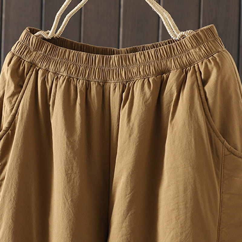 Buddha Stones Plain Warm Women's Harem Pants With Pockets - image 6