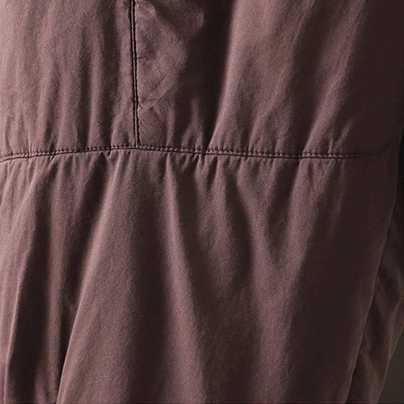 Buddha Stones Plain Warm Cotton-padded Women's Harem Cotton Pants With Pockets - image 10