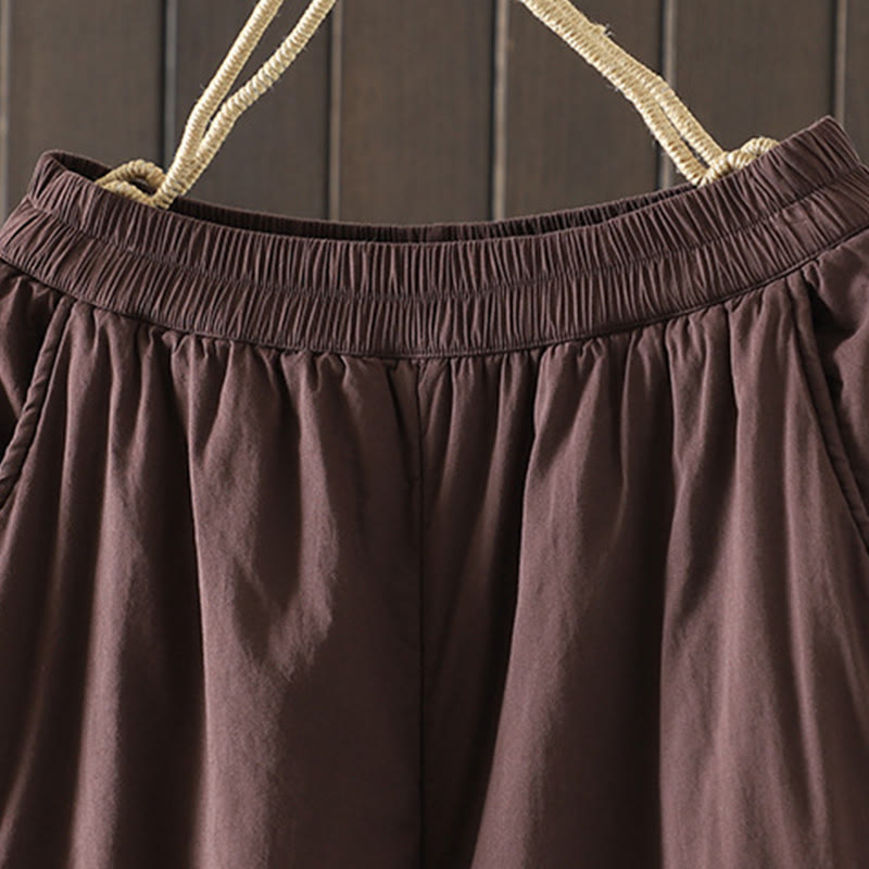 Buddha Stones Plain Warm Women's Harem Pants With Pockets - image 9