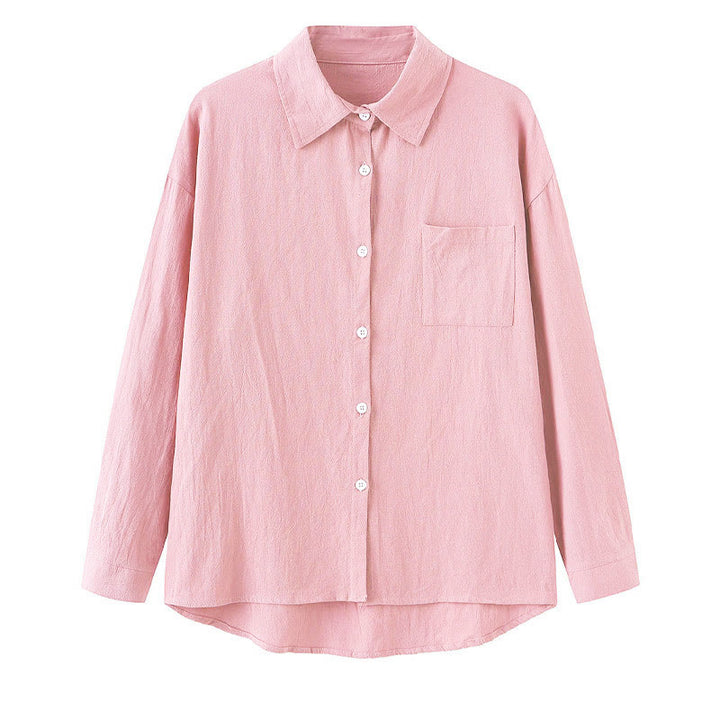 Buddha Stones 2Pcs Long Sleeve Shirt Top With Pockets Drawstring Pants Meditation Cotton Linen Clothing Women's Set - image 8