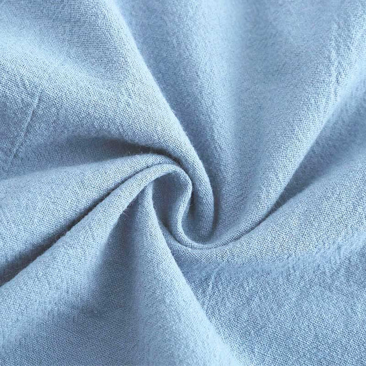 Buddha Stones 2Pcs Long Sleeve Shirt Top With Pockets Drawstring Pants Meditation Cotton Linen Clothing Women's Set - image 28