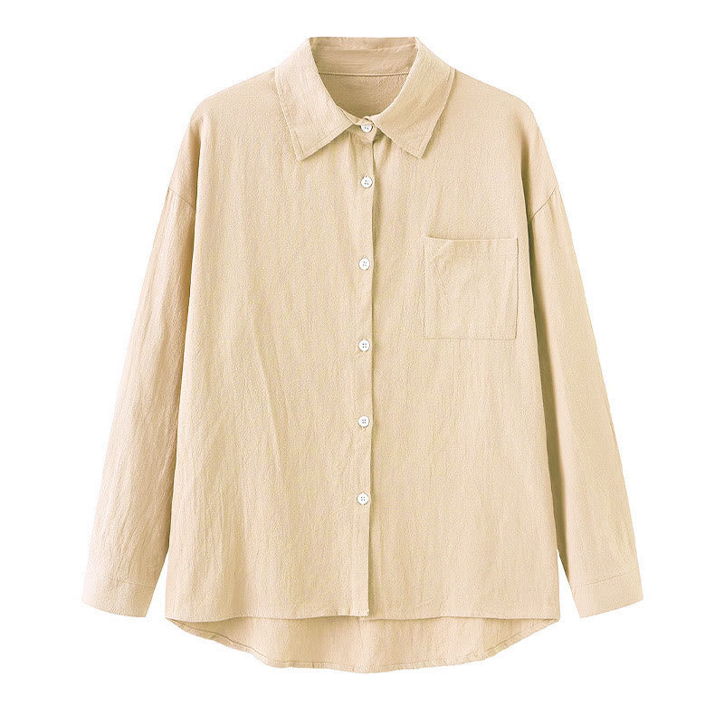 Buddha Stones 2Pcs Long Sleeve Shirt Top With Pockets Drawstring Pants Meditation Cotton Linen Clothing Women's Set - image 14