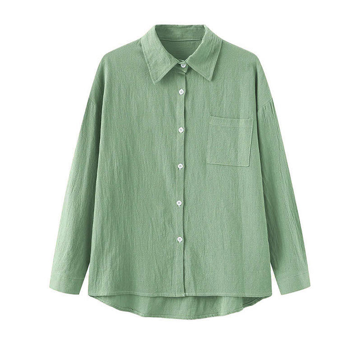 Buddha Stones 2Pcs Long Sleeve Shirt Top With Pockets Drawstring Capri Pants Meditation Cotton Clothing Women's Set - image 44