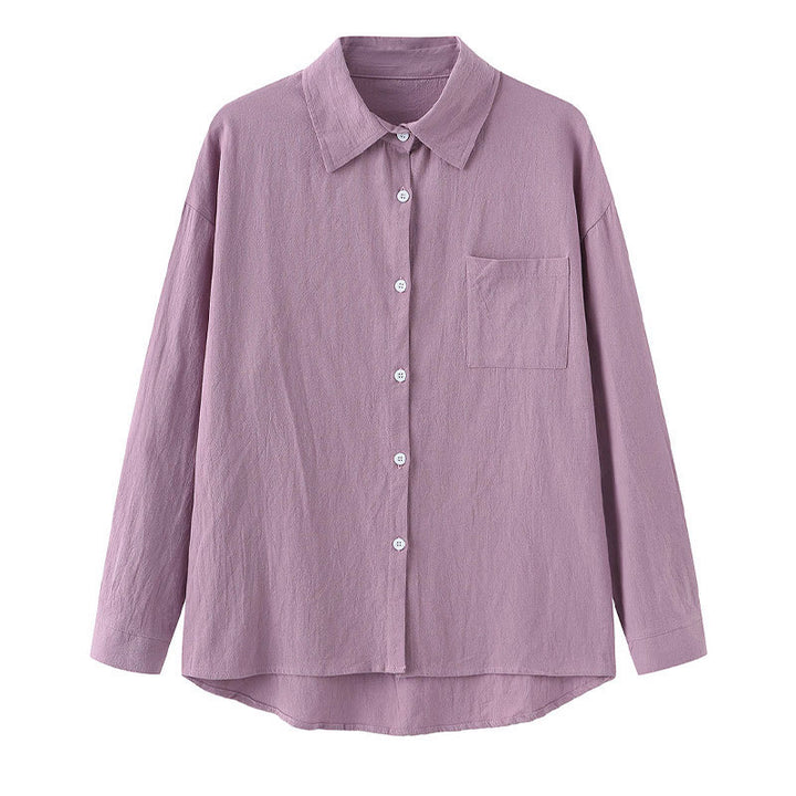 Buddha Stones 2Pcs Long Sleeve Shirt Top With Pockets Drawstring Pants Meditation Cotton Linen Clothing Women's Set - image 56