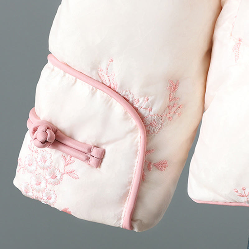 Buddha Stones Women's Embroidery Frog-button Long Sleeve Thicken Jacket With Pockets - image 16