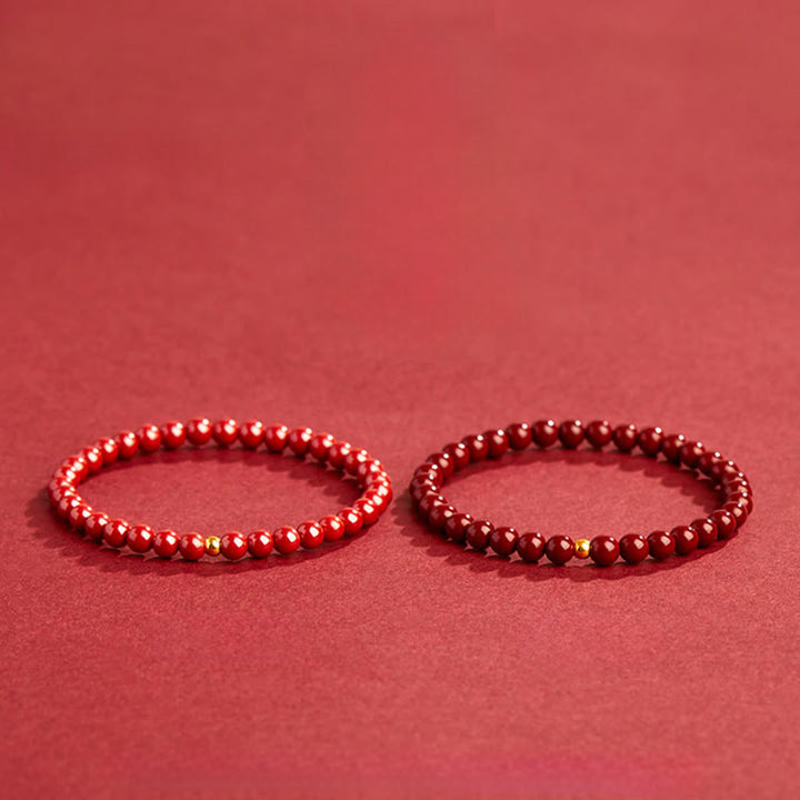 Buddha Stones 925 Sterling Silver Cinnabar Beads Blessing Bracelet - image 12