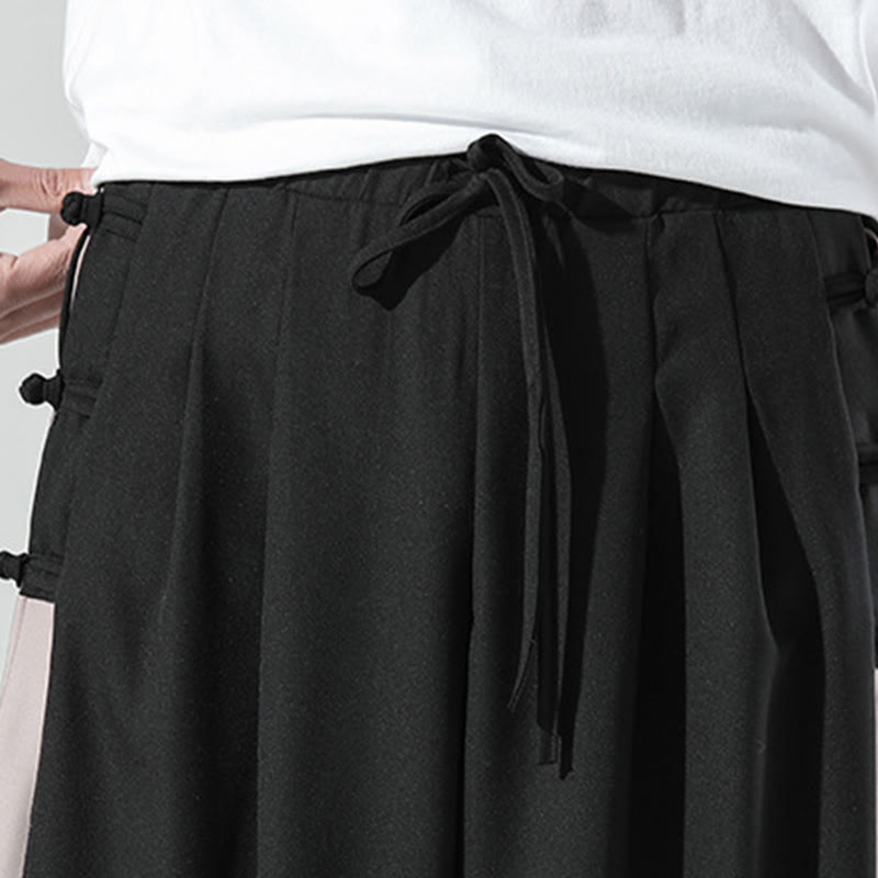 Buddha Stones Mountains Rivers Pattern Men's Wide Leg Pants With Pockets - image 6