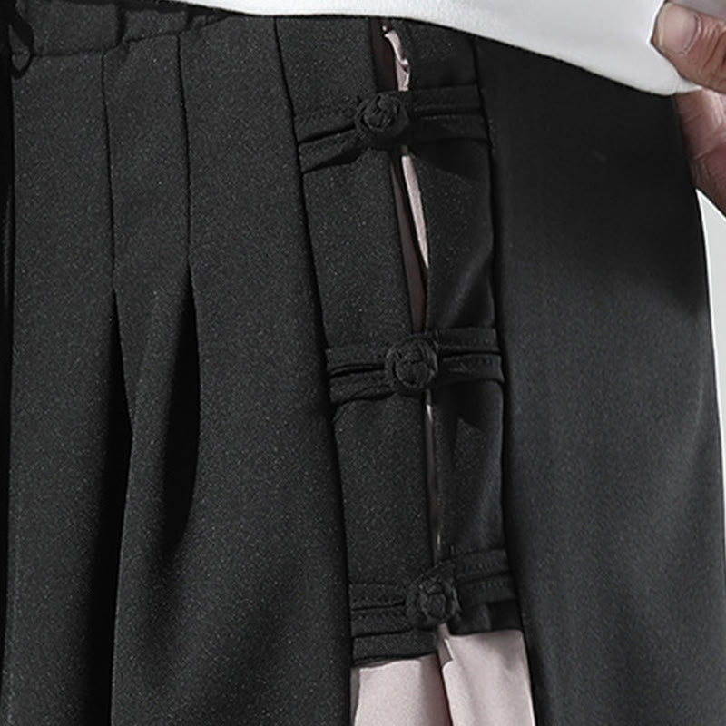 Buddha Stones Mountains Rivers Pattern Men's Wide Leg Pants With Pockets - image 7