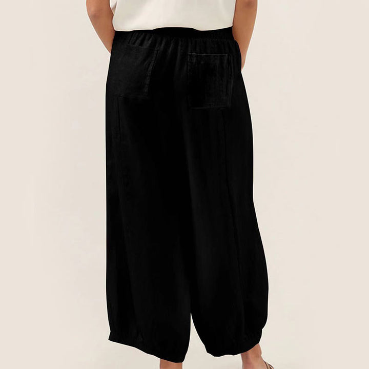 Buddha Stones Plain Color Women's Harem Pants With Pockets - image 5