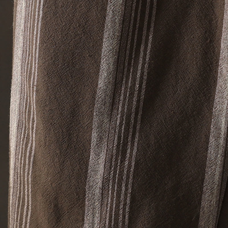 Buddha Stones Commute Thermal Striped Cotton Corduroy Women's Harem Padded Pants With Pockets - image 6