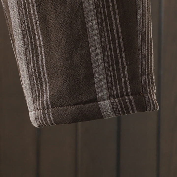 Buddha Stones Commute Thermal Striped Cotton Women's Harem Pants With Pockets - image 7